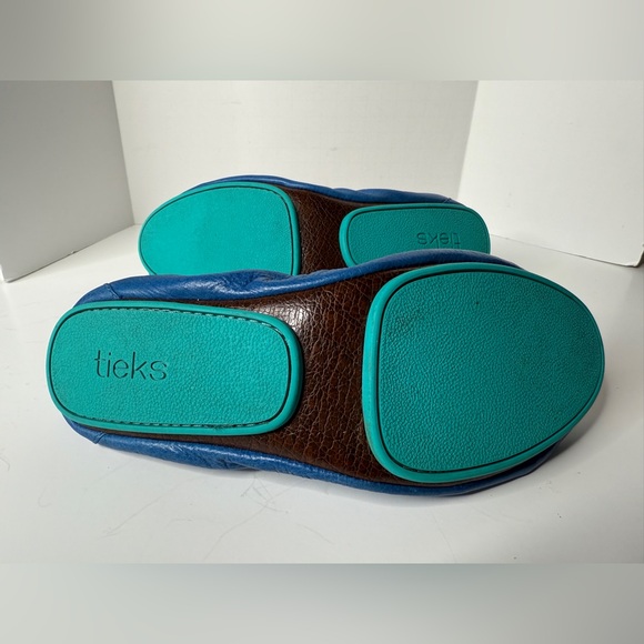 Tieks Gavrieli Size 7 Leather Ballet Flats Slip On Shoes Royal Cobalt Blue EUC - Picture 3 of 10